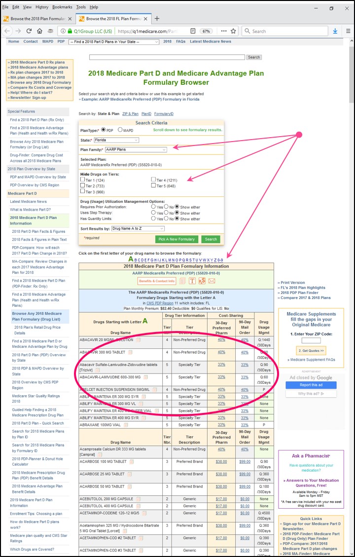 Q1Medicare Formulary Browser Letter A 