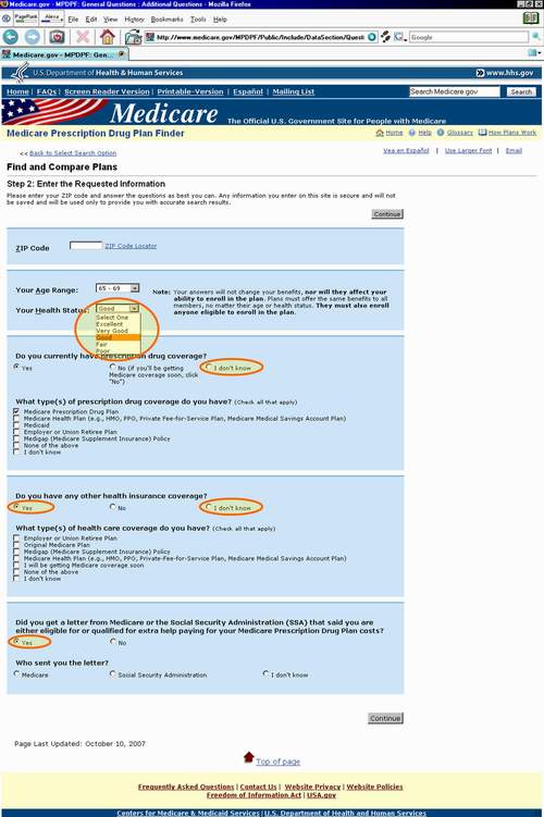 Medicare.gov - Plan Finder Tutorial - Enter the Requested Information