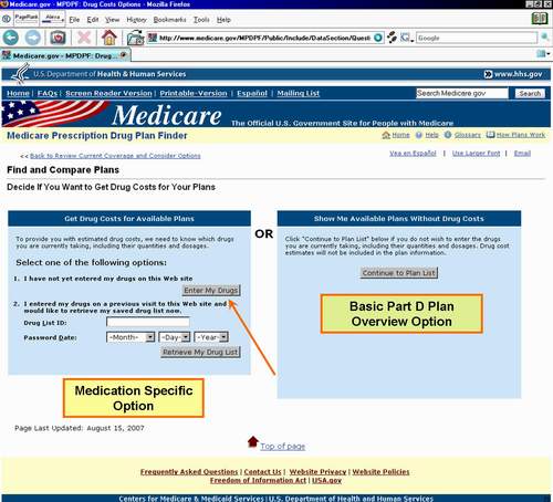 Decide if you want ot get drug costs for your plans