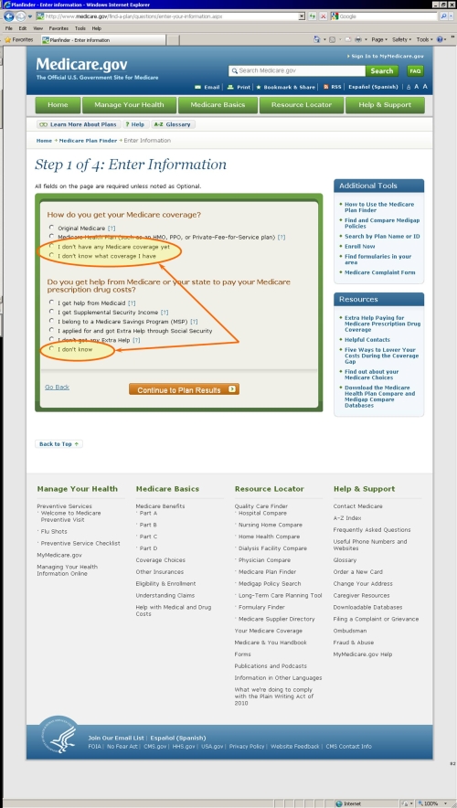 Medicare.gov - Plan Finder Tutorial - Enter the Requested Information