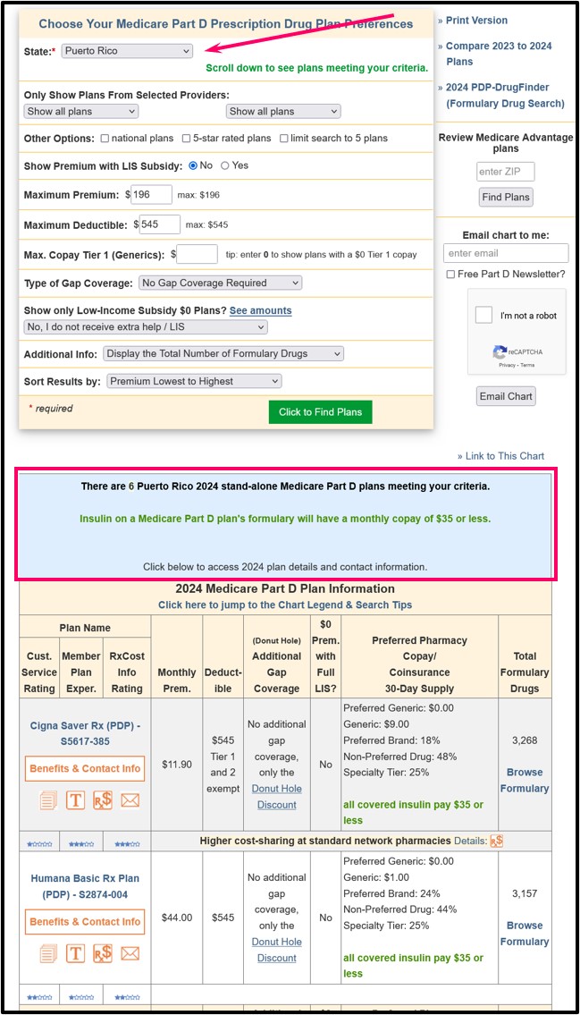 Q1Medicare PDP-Finder for US Territories